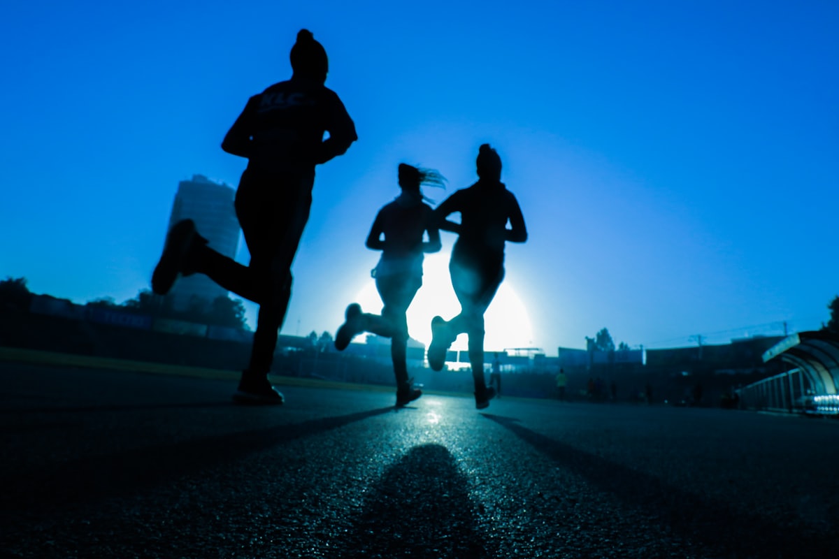 Runner checking their phone